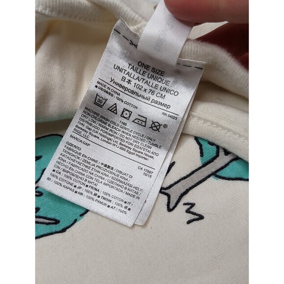 Baby Gap White Let's Go on a Picnic Dog Park Cotton Blanket Security 2016 30x34 - Picture 9 of 10